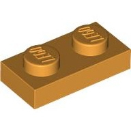 Lego destička 1x2, středně oranžová (4130363, 4163632)
